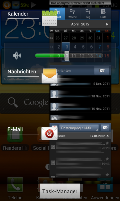 Zuletzt genutzte Programme